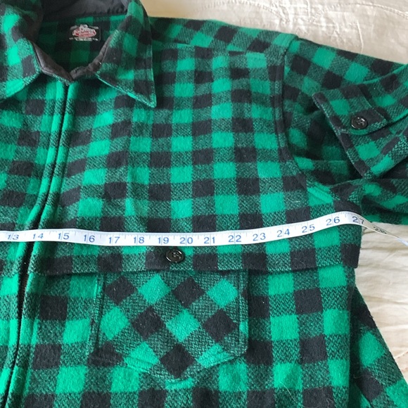 Johnson woolen Mills, handmade in Vermont vintage buffalo plaid jacket. Vintage. - Picture 12 of 14